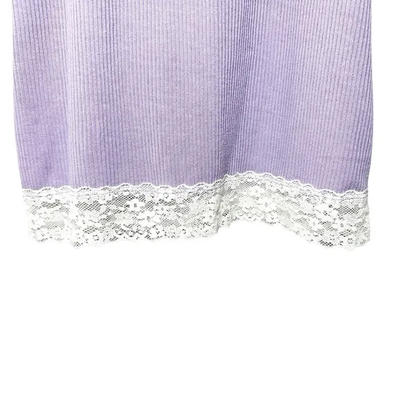 Urban Outfitters Y2K Out‎ From Under Lilac Lace Trim Ribbed Cami Tank Top Coquette Balletcore M - Image 13