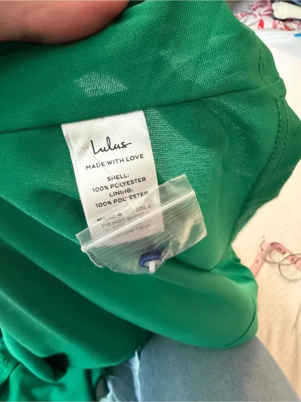 Lulus Prime Poise Green And Blue Abstract Satin Halter Maxi Dress NWT Small - Image 7