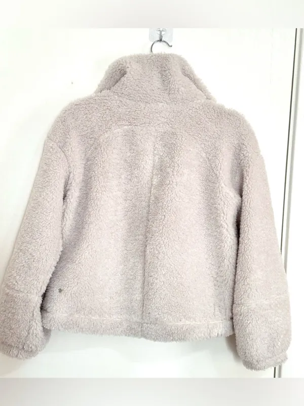 Lululemon Cinchable Fleece Zip Up Jacket in White Opal Size 4 - Image 8