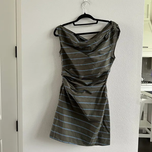 Staud Mini Phare Dress Huntington Stripe Size 6 New - Image 6