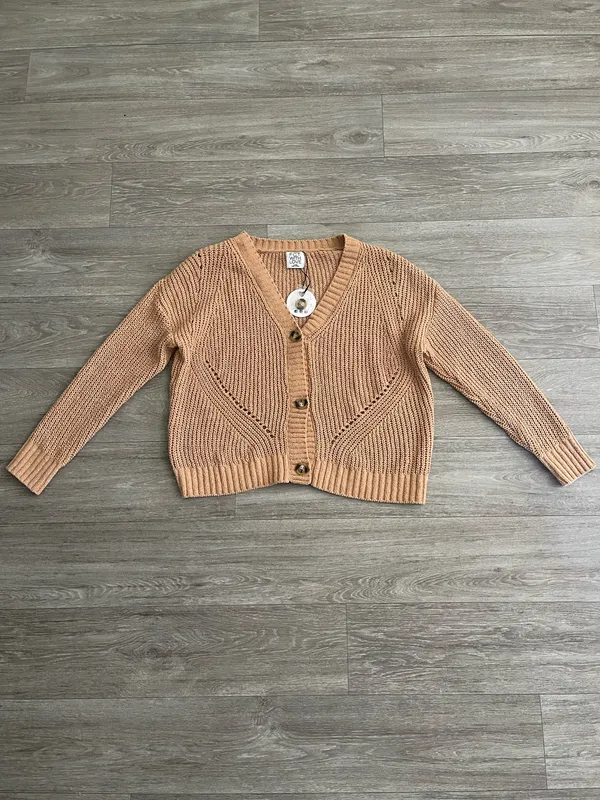 Francesca’s Mckayla short tan cardigan - large - Image 2