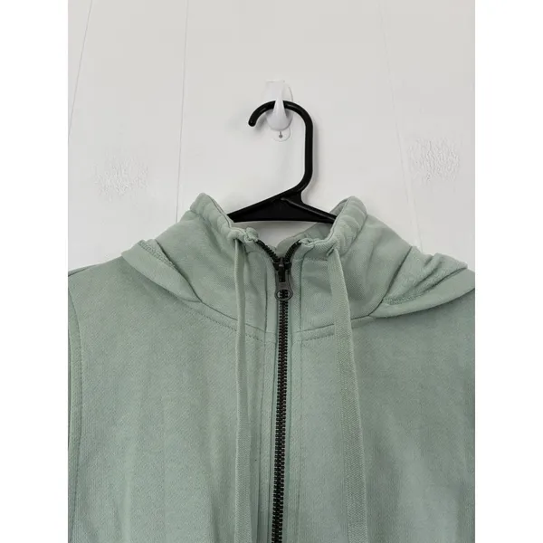 Core10‎ Womens Cropped Full Zip Hoodie Sage Green Relaxed Fit Sweatshirt M - Image 4