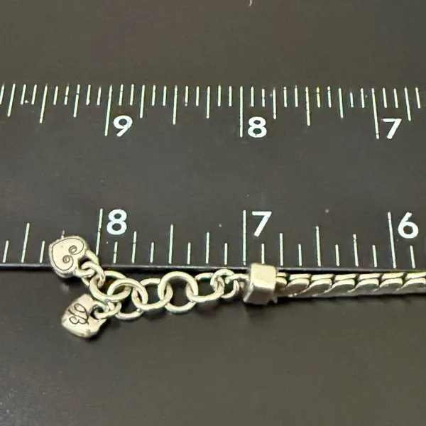 Retired BRIGHTON Triple Heart Silverplated With Gold Heart ID 8” Bracelet 29g. - Image 11