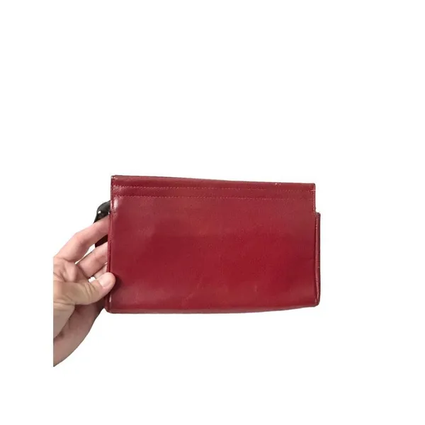 Rex leather unbranded clutch bag Red - Image 7