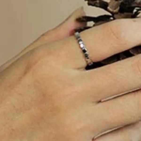 Boutique NEW 925 Sterling Silver‎ Hexagon Design Stacking Adjustable Band Ring - Image 7