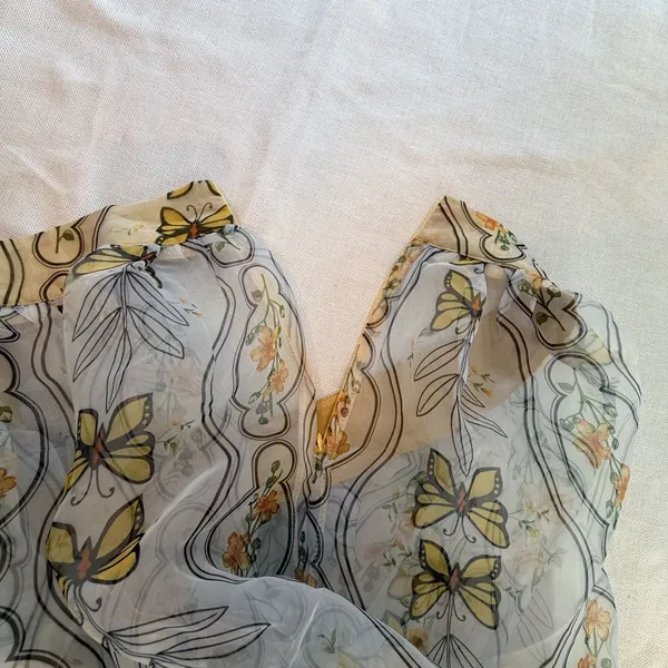 SHEIN Curve 2XL Butterfly Floral Mesh Maxi Skirt Sheer Boho Fairycore Y2K - Image 8