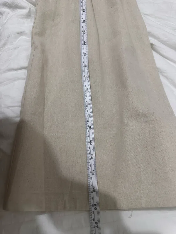 Title: Lulus Linen Wide Leg Button Front Lace Up Back Jumpsuit - M - Image 6