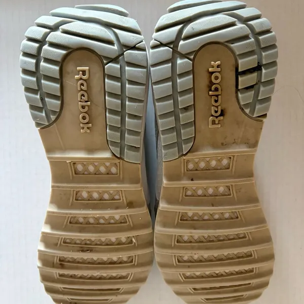 Reebok White and Light Gray Athletic Shoes - Image 5
