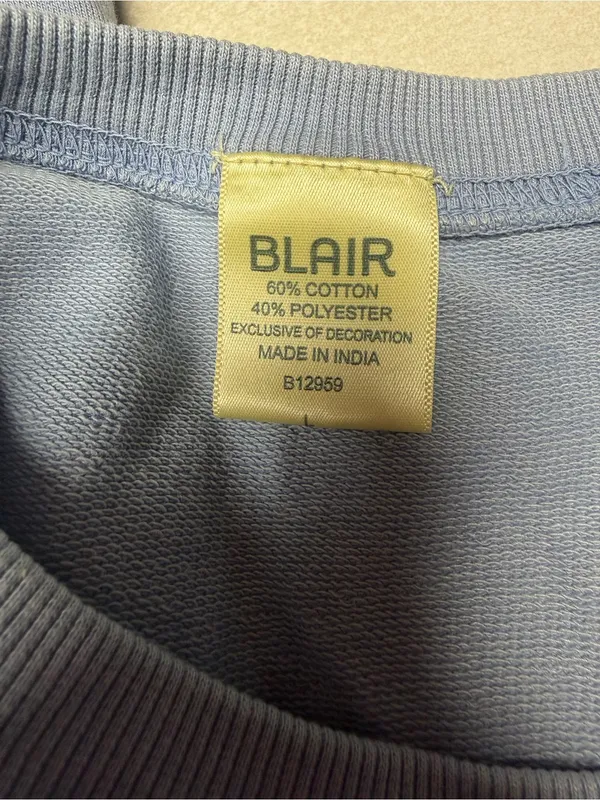 Blair Light Gray Pajama Set with Navy Floral Embroidery - Image 6