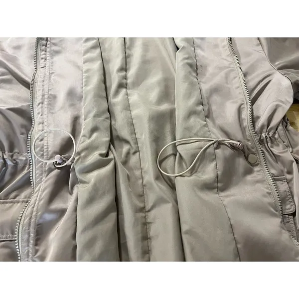 Fabletics Womens‎ Utility Parka Beige Wood Athletic Classic Athleisure Casual - Image 14