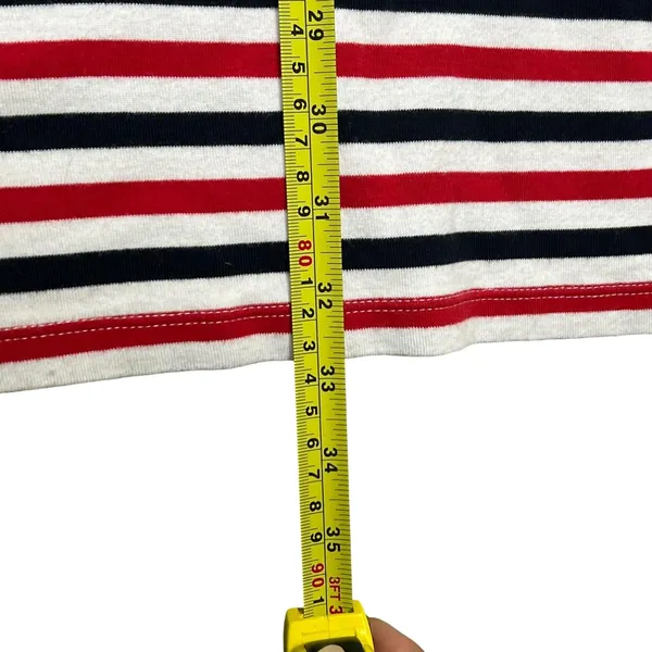 Tommy Hilfiger Dress Womens Small Multicolor Striped T Shirt Short Sleeve Pocket - Image 7