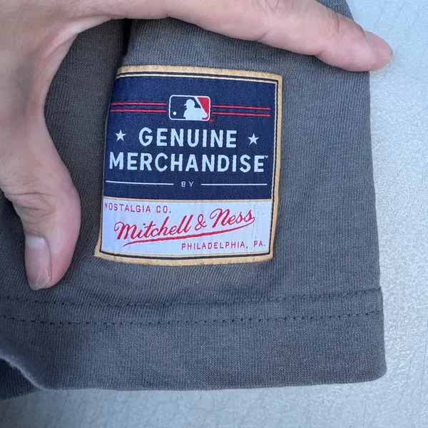 MLB Los Angeles Dodgers Mitchell & Ness Baseball Grey Graphic T-shirt - Image 6
