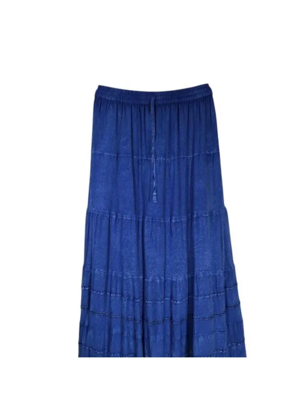 Women's Blue and Navy Skirt - Image 2