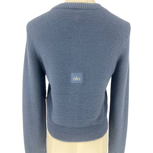 Alo‎ Yoga Snuggle Up Cropped Cardigan Bluestone Kendall Jenner NWT XXS - Image 11