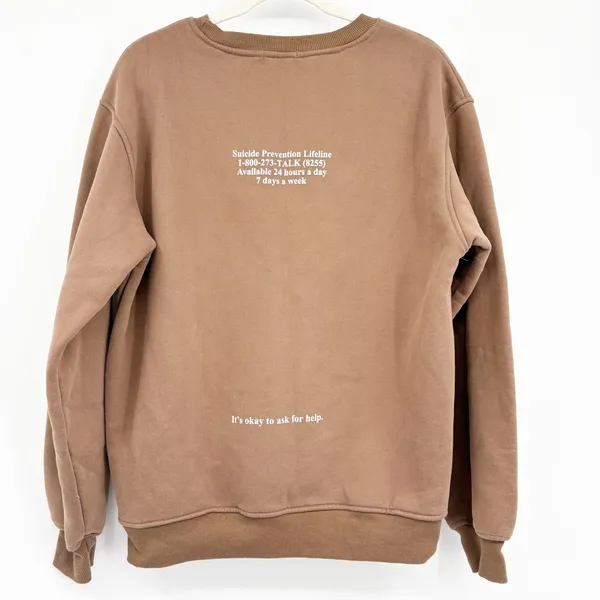 The Happy Camp3r Unisex Brown Suicide Prevention Awareness Sweatshirt Size‎ M - Image 7