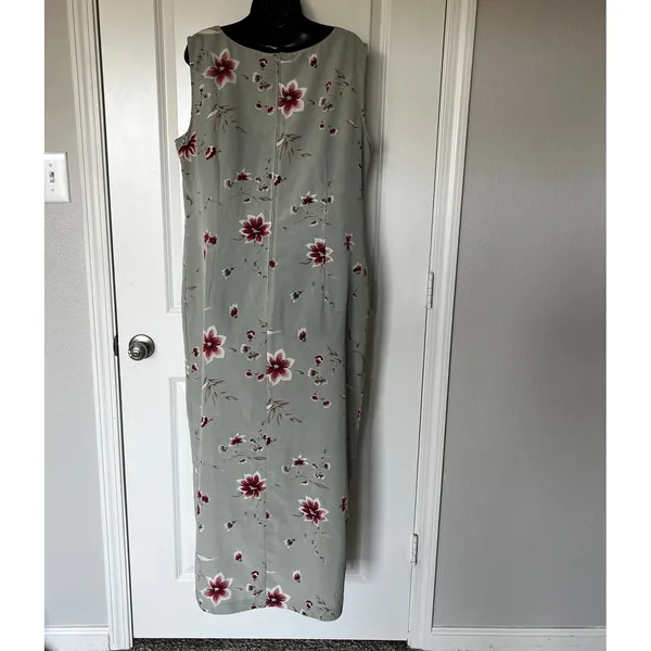Womens XL Floral Sleeveless Maxi Dress Kathie Lee‎ Collection VTG - Image 2