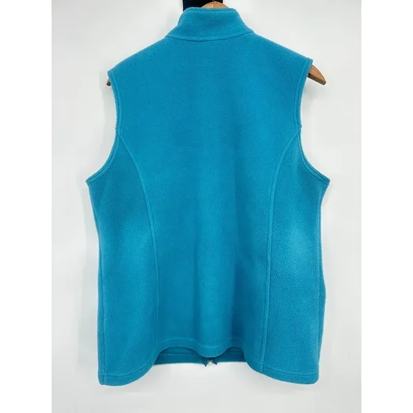 L.L. Bean Blue Fleece Stretch Full Zip Vest Size Womens Large‎ Timeless Outdoor - Image 3