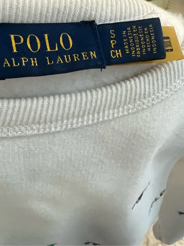 Polo by Ralph Lauren White Crewneck Sweater with Colorful Embroidered Icons - Image 5