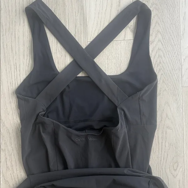 Outdoor Voices Black Cross Back Dress New NWT Size Large - Image 9