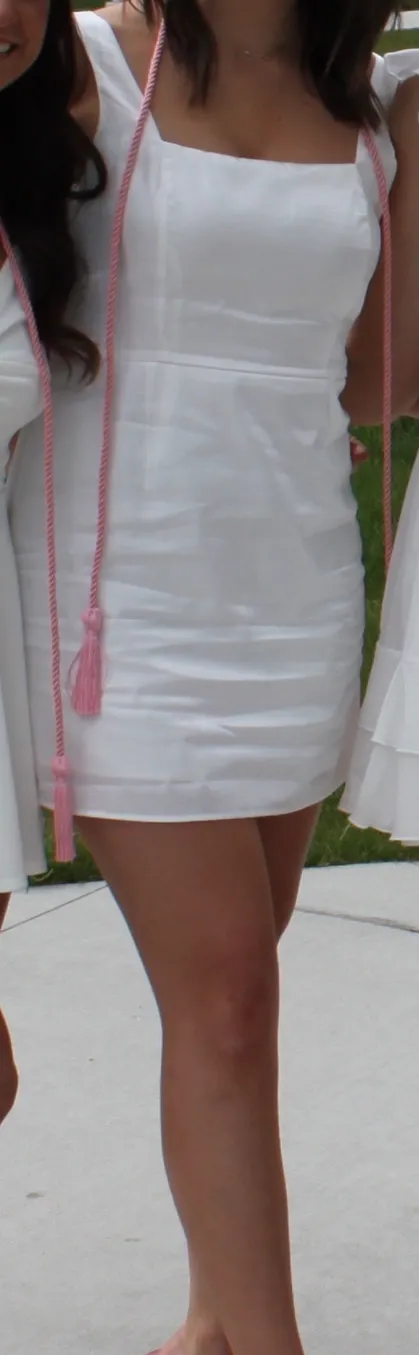 Lulus Satin White Dress - Image 4