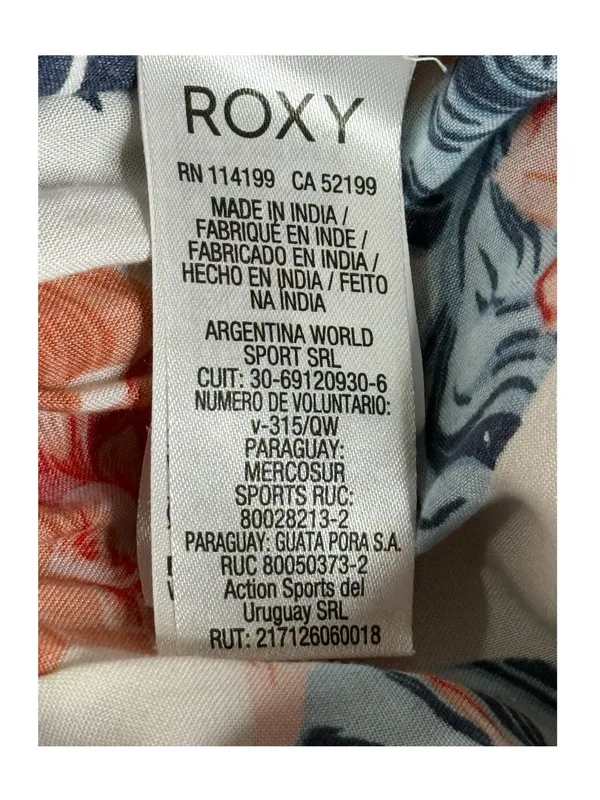 Roxy ✿ Saturated Floral Print Wide Leg Beach Pants ✿ Red White + Blue ✿ Small - Image 10
