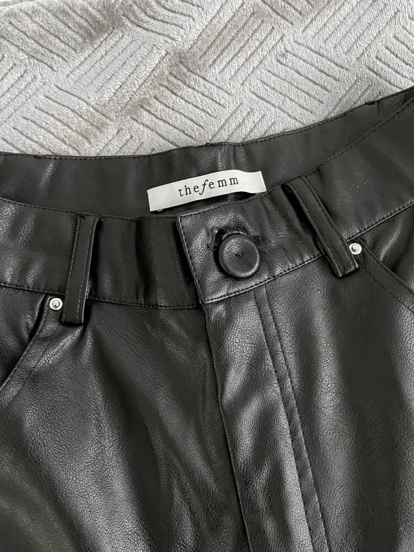 Revolve The Femm Faux Leather Shorts - Image 4