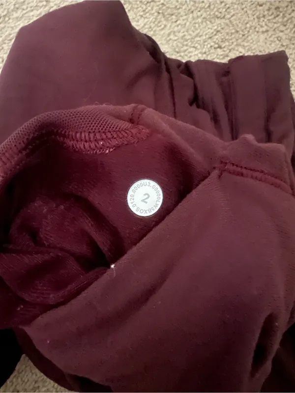 lululemon athletica Women's Burgundy Drawstring Joggers - Image 3