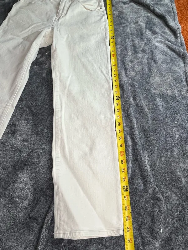 Madewell 90s Straight Women’s Jeans White Denim Size 28 High Rise - Image 4