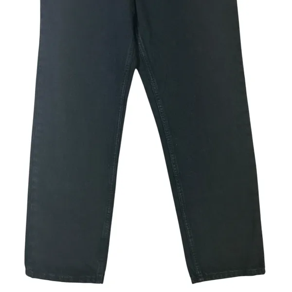 Zara Mom Jeans Womens 4 Black High Rise Straight Rigid Clean Girl Minimalist - Image 5