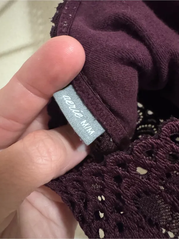 aerie Lace Bralette – Plum - Image 3