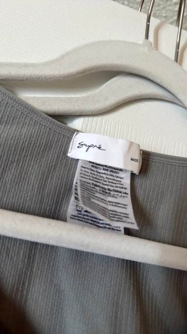 Supre Long Sleeve Top Gray Size M - Image 2