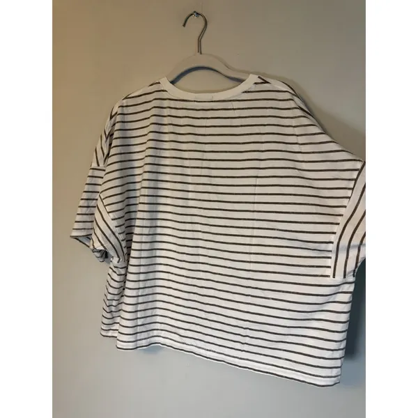 NUUDS Short Sleeve Stripe Boxy Tee Sz L NEW - Image 6