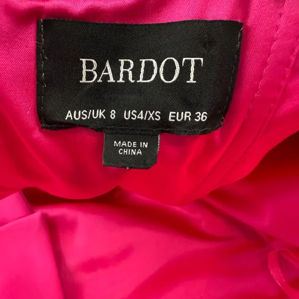 Bardot‎ Strapless Ruffled Bodycon Dress in Pink Size Extra Small - Image 8