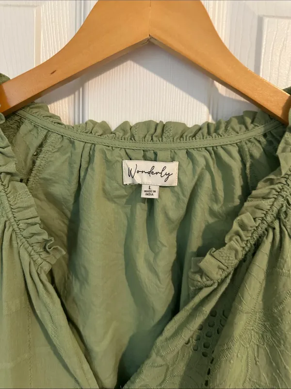 Wonderly Eyelet Button-Front Blouse - Image 3