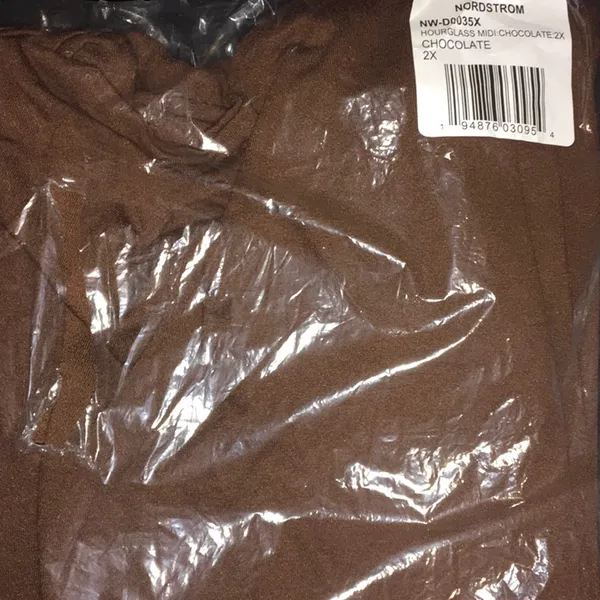 Naked Wardrobe Midi Sculpt Tank Dress Chocolate Brown New Plus Size 2X 2 NW - Image 5