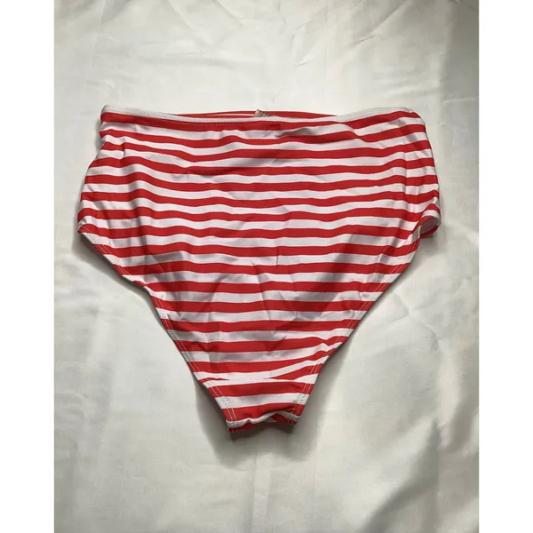 Adisputent Womens Patriotic Stars Stripes Ruffle Bikini Set Blue Red White‎ M - Image 5