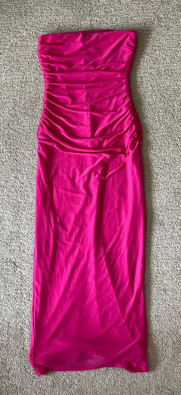 Hot Pink Lulus Midi Dress - Image 2
