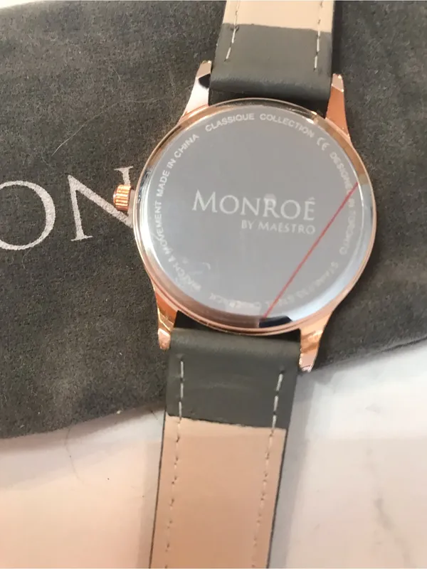 NWOT Monroe Classique Sunburst Solerose watch Gray - Image 4