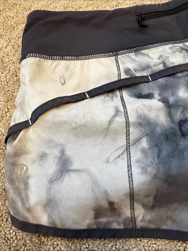 Lululemon Tie-Dye Speed Up 2.5” Performance Running Shorts - Gray/light Gray - Image 5