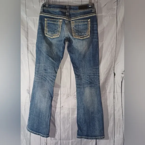 Daytrip Lyra Low Rise Bootcut Classic Blue Y2K Denim Jeans - Image 2