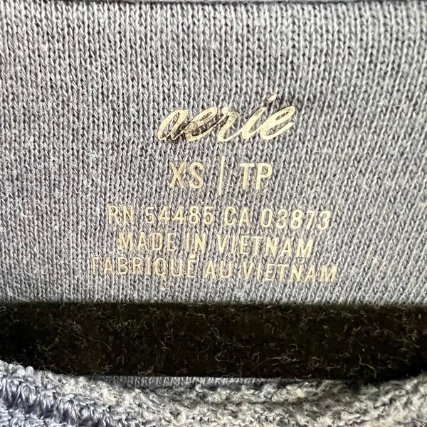 Aerie Distressed Crop Sweatshirt Cozy Soft‎ Casual Loungewear Cozy XS - Image 3