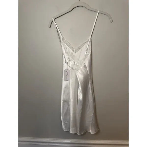 In Bloom By Jonquil White Lace TrimNightie Bridal Bride Sz XS NWT - Image 4
