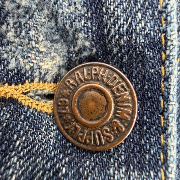 Denim & Supply Ralph Lauren Distressed Blue Denim Trucker Jacket Size Medium M - Image 7