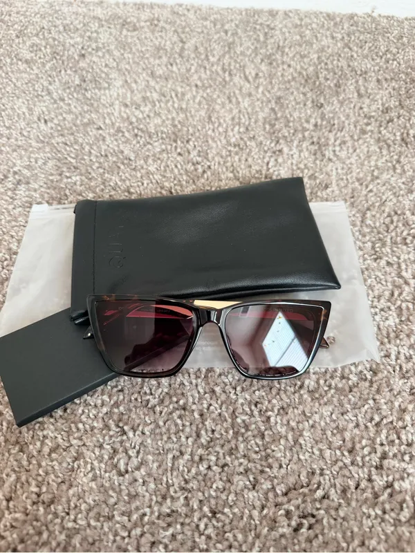 NIB QUAY Call The Shots Remixed Cat eye Sunglasses 43mm with brown lens - Image 5