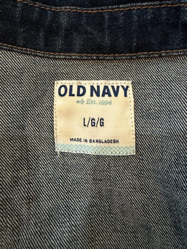 OLD NAVY Classic Denim Trucker Jean Jacket Size Large - Image 6