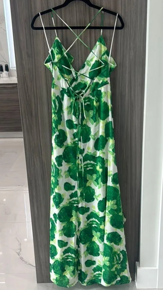 Luxxel Green Floral Maxi Dress - Image 2