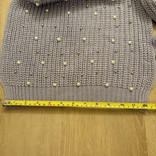 Jessica Simpson Lavender Light Purple Knit Scarf Beads - Image 3