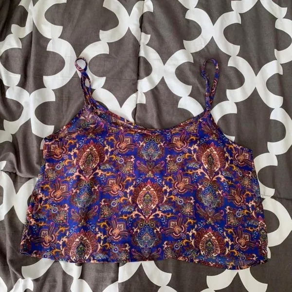 Forever 21 crop top small tank‎ summer spring beach light whimsy boho - Image 4