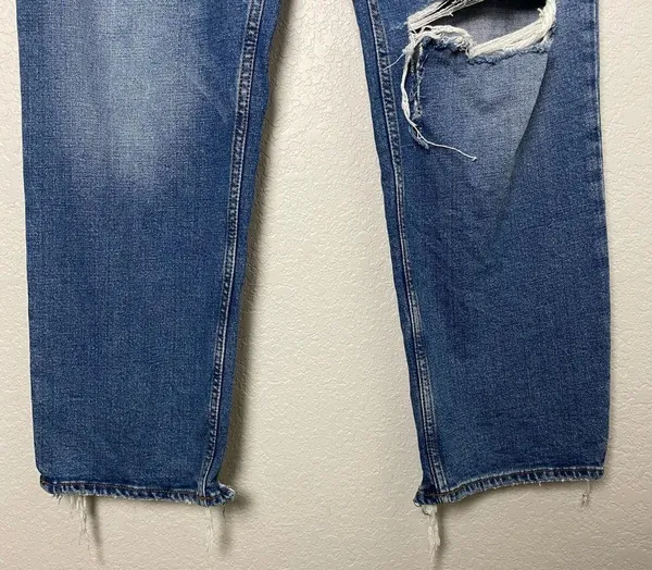 Abercrombie & Fitch Ankle Straight Ultra High Rise Blue Jeans Size 14 Long - Image 6