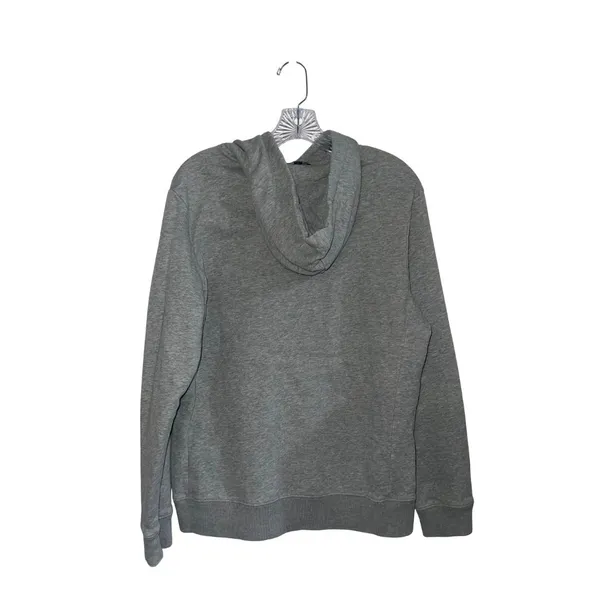 Gap Logo Fleece Pullover Hoodie Light Gray SZ Medium Athletic Loungewear Casual - Image 3